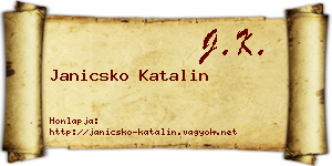 Janicsko Katalin névjegykártya